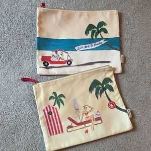 Eden Rock Hotel Tropical Themed Canvas Pouches